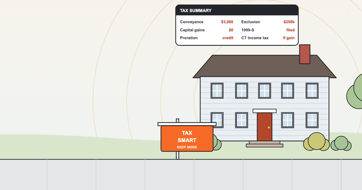 Taxes When Selling a House in Connecticut: Conveyance Tax, Capital Gains, Nonresidents and Proration (2026 Guide)