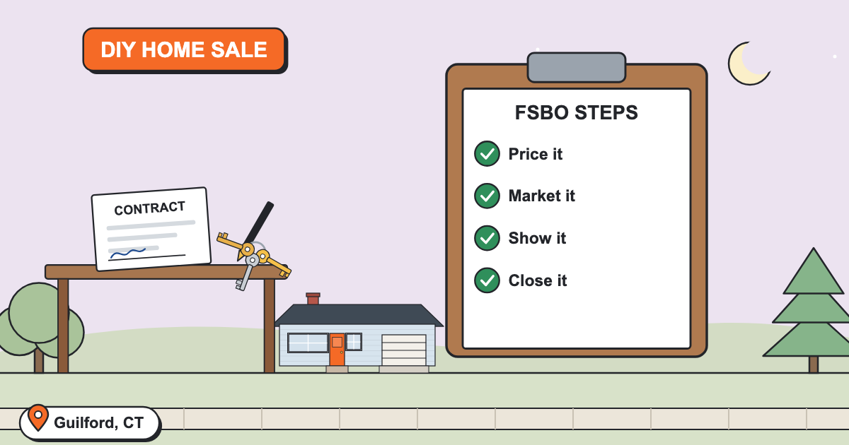 How to sell your house without an agent in Guilford CT?